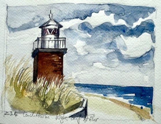 Astrid Aquarell Leuchtturm